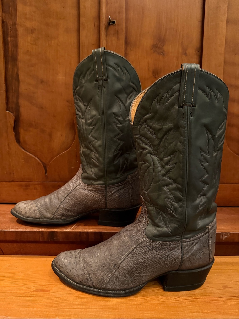 Tony Lama O5005 Exotic Genuine Ostrich Cowboy Boots Size 10.5D